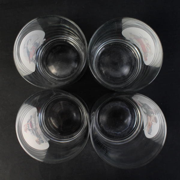 Set of 4 Vintage Norman Rockwell Saturday Evening Post Covers Drink Glasses 