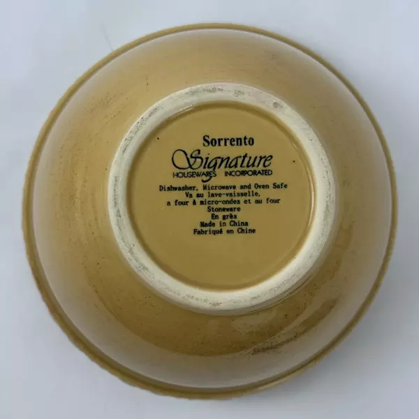 Signature Debbie Segura Sorrento 6" Mustard Round Cereal Bowl