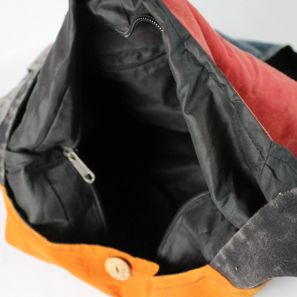 Bohemian Sun Moon Celestial Embroidery Eclectic Patchwork Crossbody Shoulder Bag