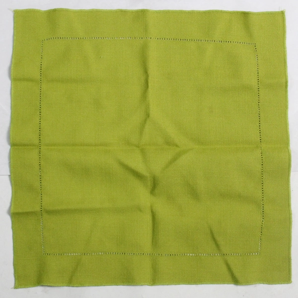 Lot of 7 Unbranded Orange and Green Cloth Napkins