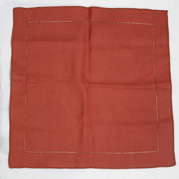 Lot of 7 Unbranded Orange and Green Cloth Napkins