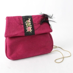 Vintage Gwen Jackson Magenta Pink Crossbody Bag Women's Purse Flawed