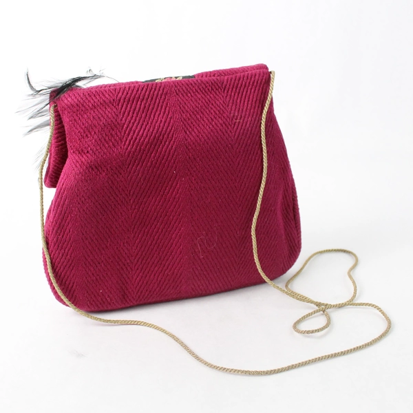 Vintage Gwen Jackson Magenta Pink Crossbody Bag Women's Purse Flawed