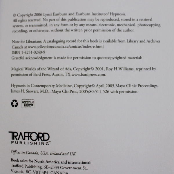 It's Conceivable Hypnosis for Fertility by Lynsi Eastburn 2006 Paperback