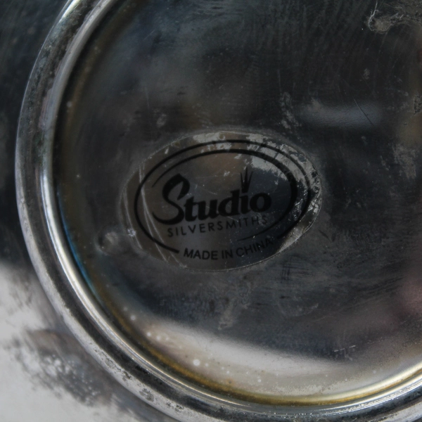 3 Studio Silversmiths Silverplated Tea Cup Candle Holders Dreidel Cutout Design