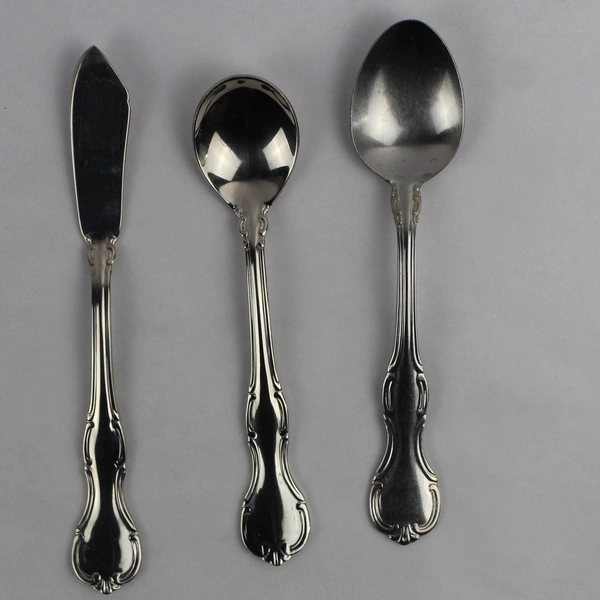 Lot of 3 Cambridge Flatware Melinda Stainless 2 Spoons & 1 Butter Knife