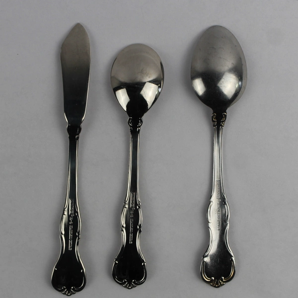 Lot of 3 Cambridge Flatware Melinda Stainless 2 Spoons & 1 Butter Knife