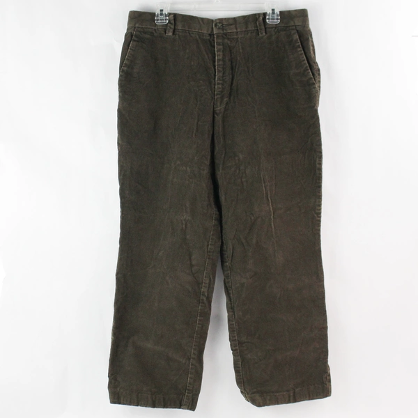 Dockers D3 Brown Corduroy Pants W36 L29 Men's Flat Front Good Condition