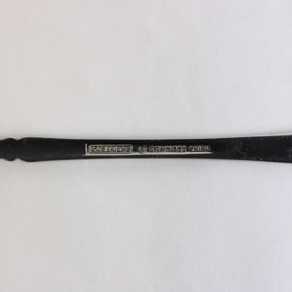 Lot of 5 Cambridge Flatware Tracy (Stainless) 4 Cocktail Forks & Iced Tea Spoon