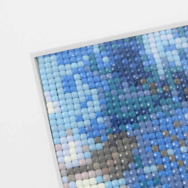 Framed Completed Parakeet Diamond Art Painting 12 x12 Inch