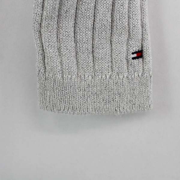 Tommy Hilfiger V-Neck Pullover Sweater Metallic Silver Gray Size S/P Pre-Owned