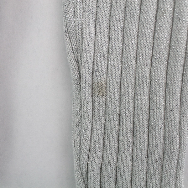 Tommy Hilfiger V-Neck Pullover Sweater Metallic Silver Gray Size S/P Pre-Owned