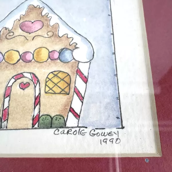 Framed Matted Christmas Watercolor The Best Things Are Tied With Heartstrings