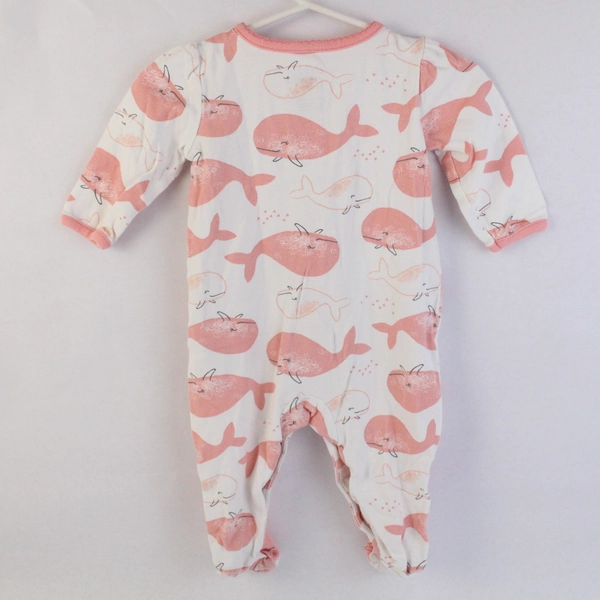  Child Of Mine Carters Baby Girl Footed Sleeper 3-6M Whales Snaps