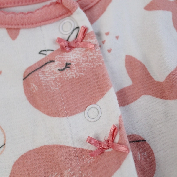  Child Of Mine Carters Baby Girl Footed Sleeper 3-6M Whales Snaps