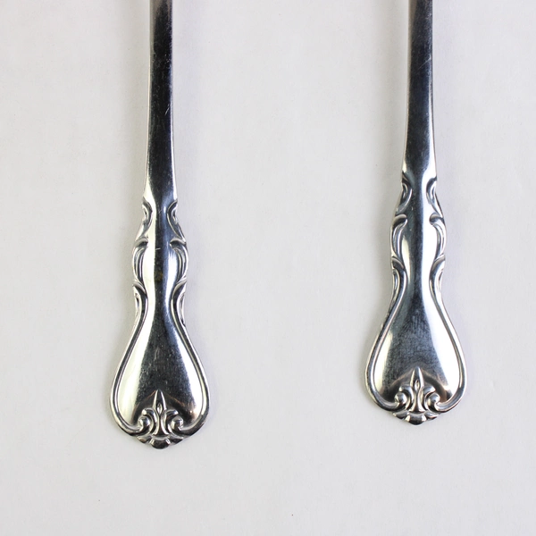 Lot of 6 Cambridge Flatware Jessica (Stainless) 4 Serving Spoons & 2 Forks