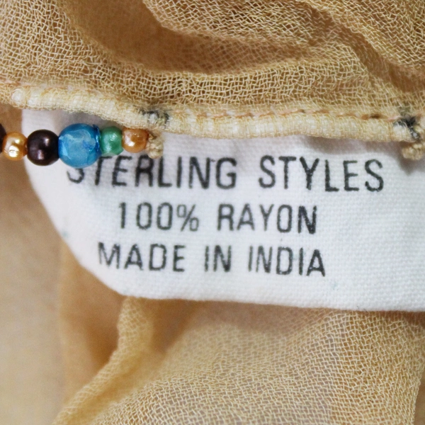 Sterling Styles Sheer Beaded Women's Scarf Fashion Accessory Flawed