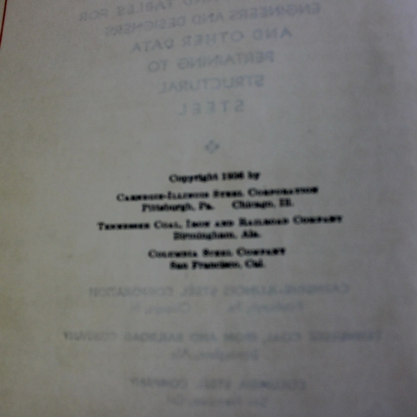 Vintage Pocket Companion For Engineers and Designers 1937 Paperback