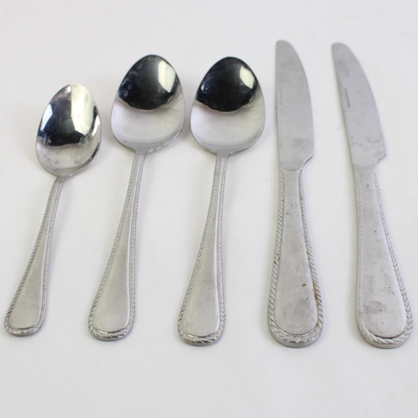 Lot of 5 International Silver Flatware Adventure (Stainless) 3 Spoons & 2 Knives