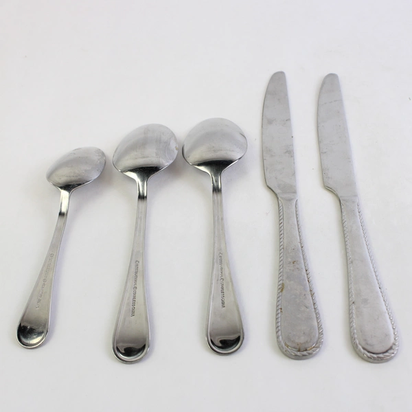 Lot of 5 International Silver Flatware Adventure (Stainless) 3 Spoons & 2 Knives