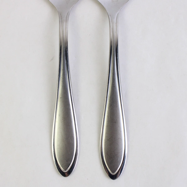 Lot of 2 Cambridge Flatware Yardena (Stainless) Serving Spoon & Slatted Spoon