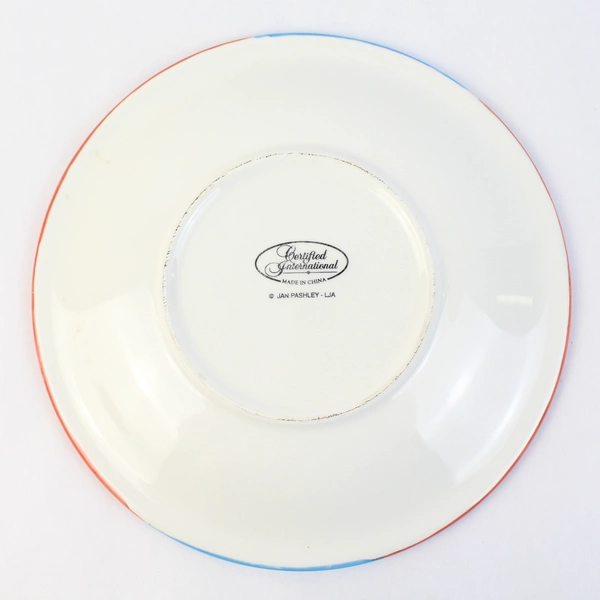 Certified International Christmas Plate Jan Pashley Ice Skating Santa   