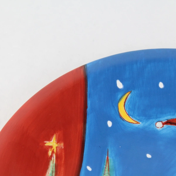 Certified International Christmas Plate Jan Pashley Ice Skating Santa   