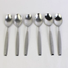Lot Of 6 Cambridge Flatware Kiona Sand (Stainless) Soup Spoons