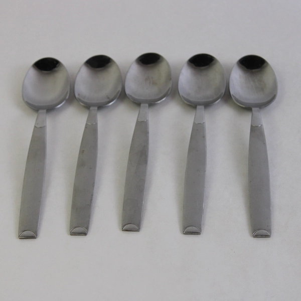 Lot Of 5 Cambridge Flatware Kiona Sand (Stainless) Soup Spoons