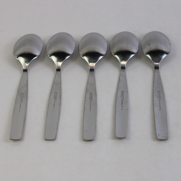 Lot Of 5 Cambridge Flatware Kiona Sand (Stainless) Soup Spoons