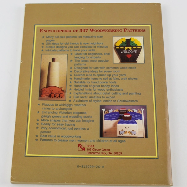 Encyclopedia of 347 Woodworking Patterns FC&A Paperback Book Good Condition