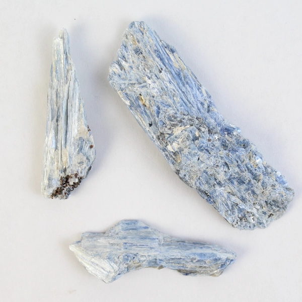 Lot of 6 Raw Rough Blue Kyanite Stones (2.5"-4") Healing Crystals 295 Grams