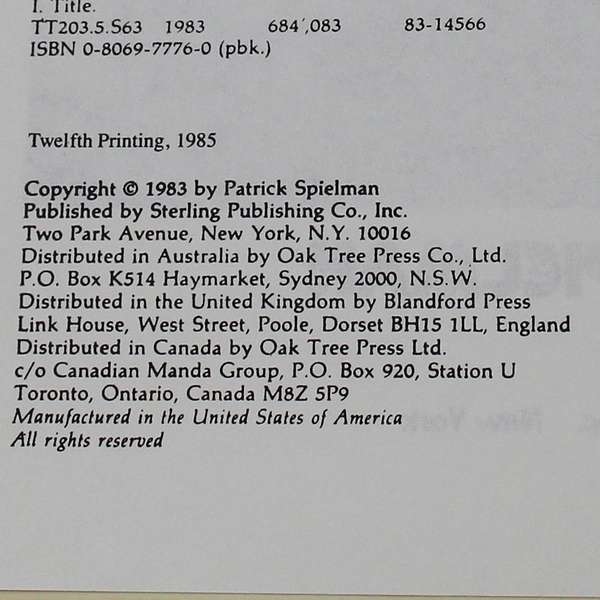 Router Handbook by Patrick Spielman 1985 Sterling Publishing Paperback Book