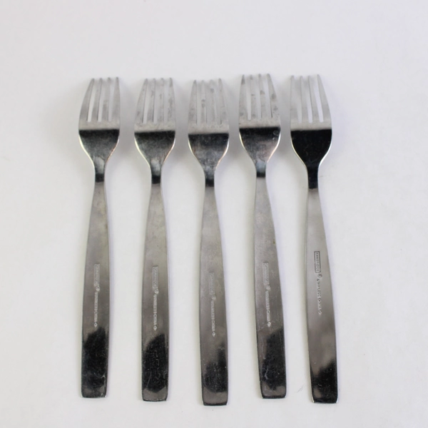 Lot Of 5 Cambridge Flatware Kiona Sand Stainless Regular Forks