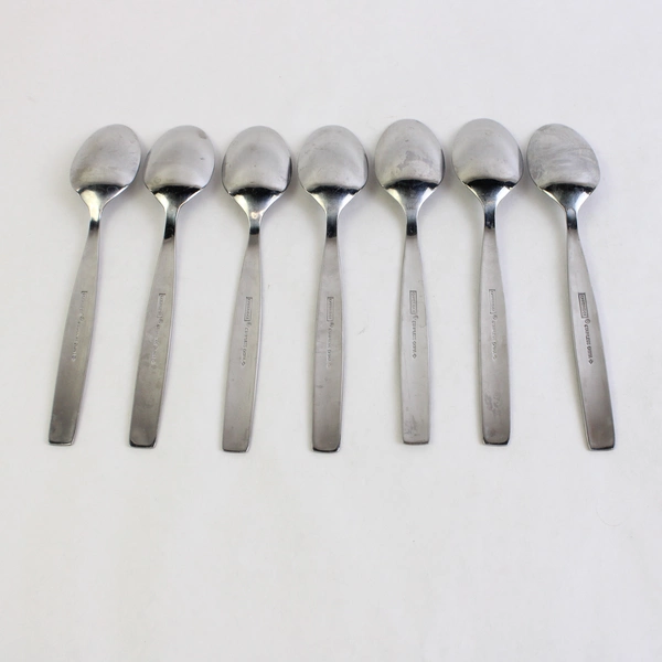 Lot Of 7 Cambridge Flatware Kiona Sand (Stainless) Soup Spoons