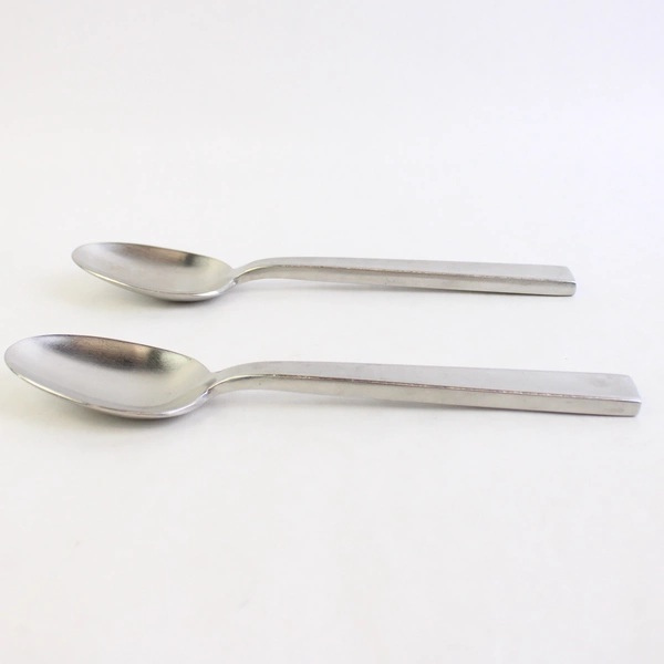 Lot of 2 Cambridge Destiny Satin Place Oval Spoons, 8 1/8" Stainless Flatware