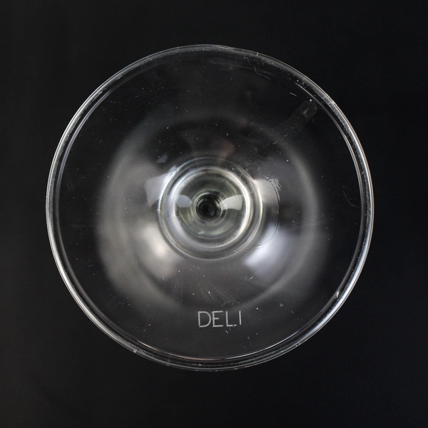 Set Of 2 Deli Glass Crystal Wine Glasses 7.75" Tall