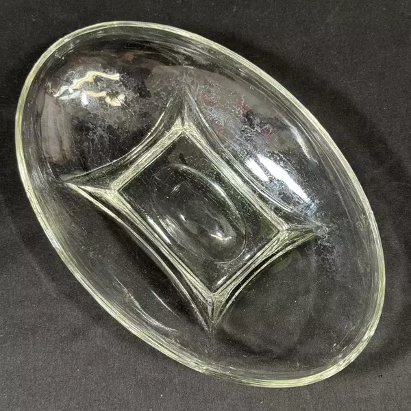 Vintage Hazel Atlas Colony 8" Clear Oval Glass Bowl
