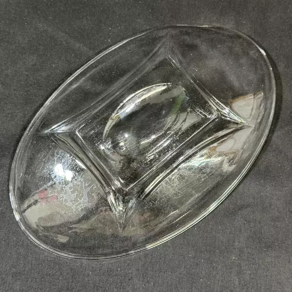 Vintage Hazel Atlas Colony 8" Clear Oval Glass Bowl