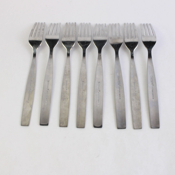 Lot Of 8 Cambridge Flatware Kiona Sand (Stainless) Salad Forks