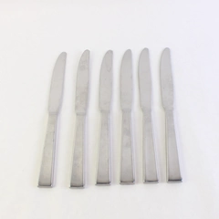 Lot of 6 Cambridge Destiny Dinner Knives, 9.5" Stainless Flatware