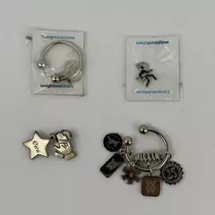 2 Weight Watchers Key Rings with Motivational Charms Weight Loss Accessory