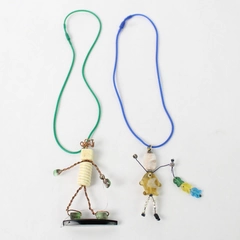 Set of 2 Sand Lake Designs Beach-Themed Beaded Necklaces With Silicone Cords