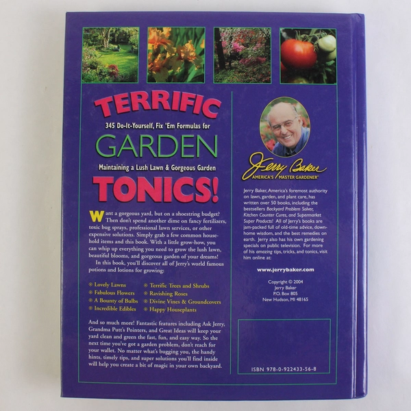 Jerry Baker's Terrific Garden Tonics 2004 Hardcover Do-It-Yourself Gardening