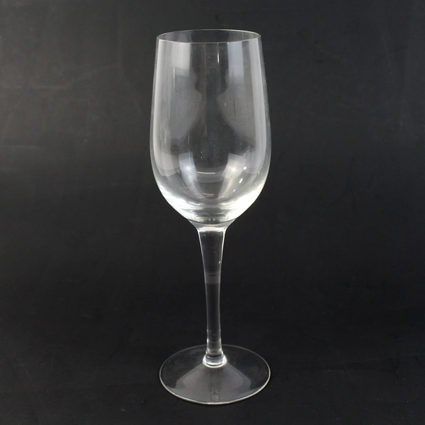 Lot of 3 Clear Crystal Wine Glasses 8" Tall