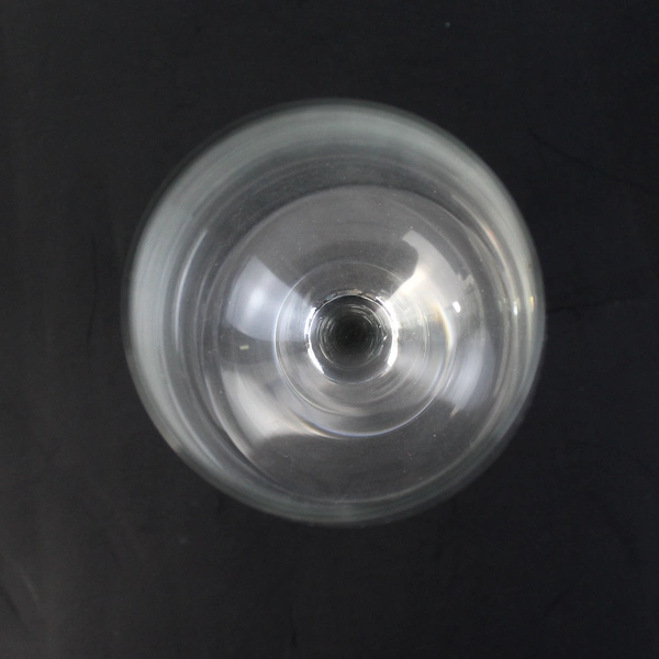 Lot of 3 Clear Crystal Wine Glasses 8" Tall