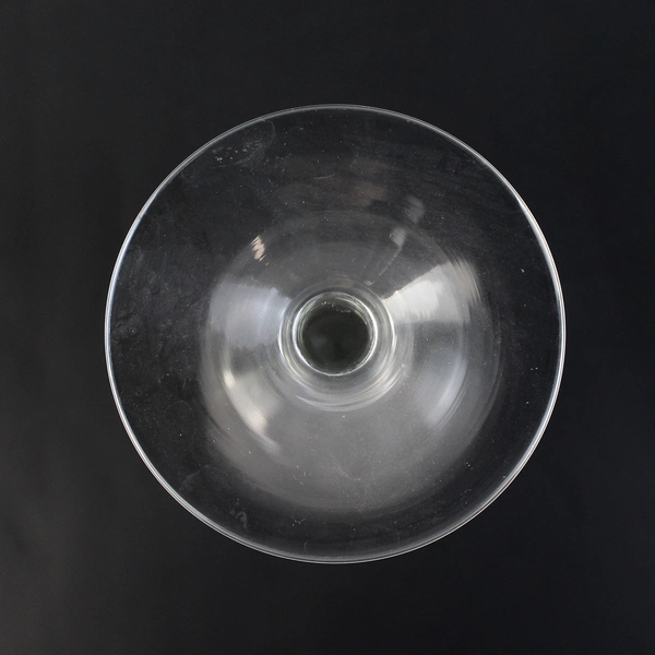 Lot of 3 Clear Crystal Wine Glasses 8" Tall