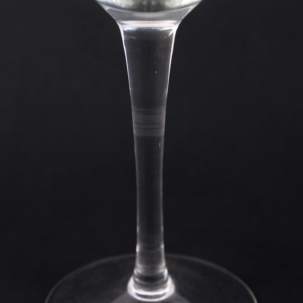 Lot of 3 Clear Crystal Wine Glasses 8" Tall