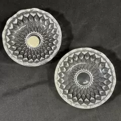 Lot of 2 1986 Avon Garanti Plus Cristal Trinket Bowls France Collectibles