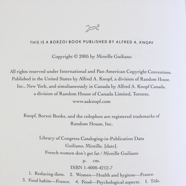 French Women Don't Get Fat Mireille Guiliano Eating for Pleasure 2005 HC DJ